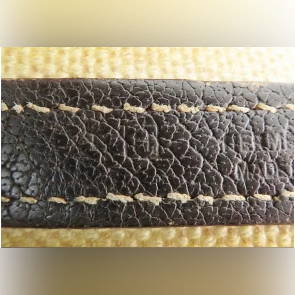 SOLD Auth HERMES Beige Canvas and Brown Leather Garden Party Tote Bag Purse - Picture 8 of 11